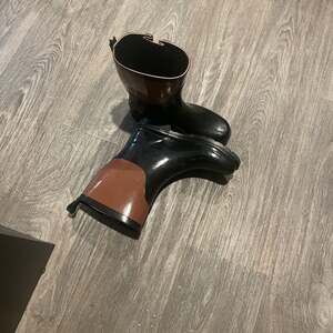 Capelli New York Women's Mid-Calf Rain Boots, Black Kitty (Size 8)